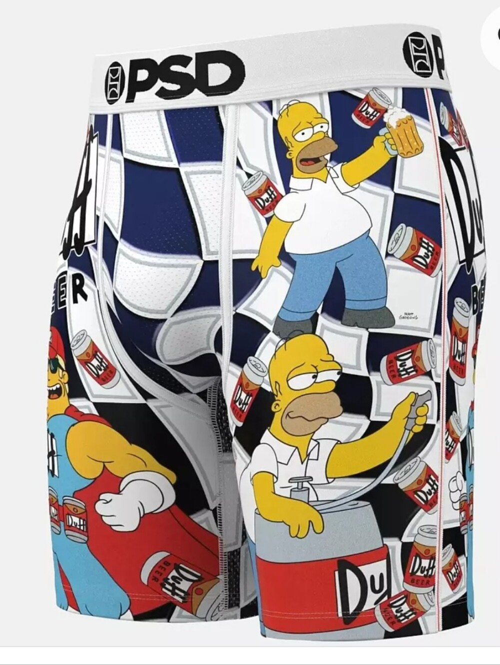 PSD The Simpsons Duff Check Boxer Briefs